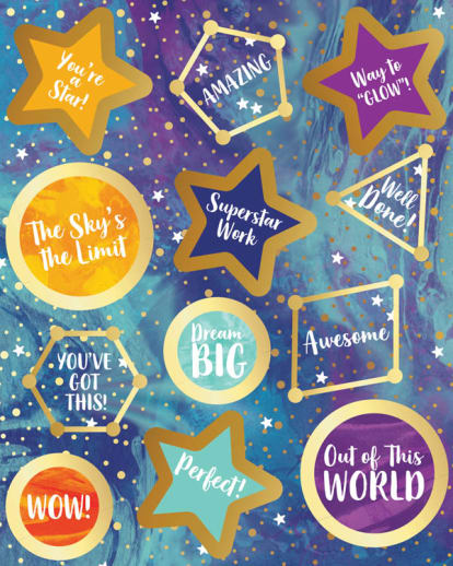 Galaxy Motivational Stickers