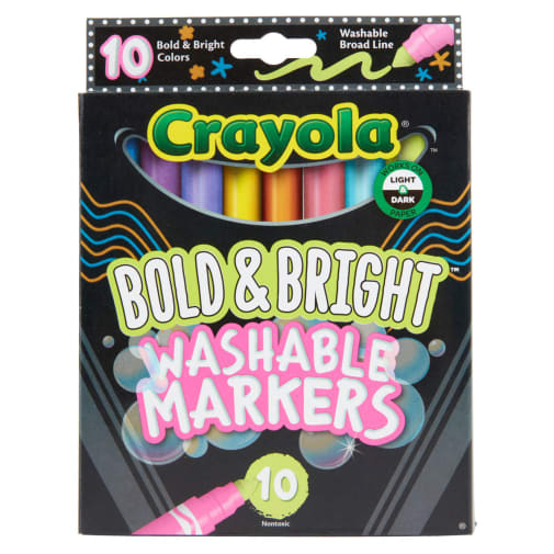 Crayola Bold & Bright Washable Broad Line Markers 10 count