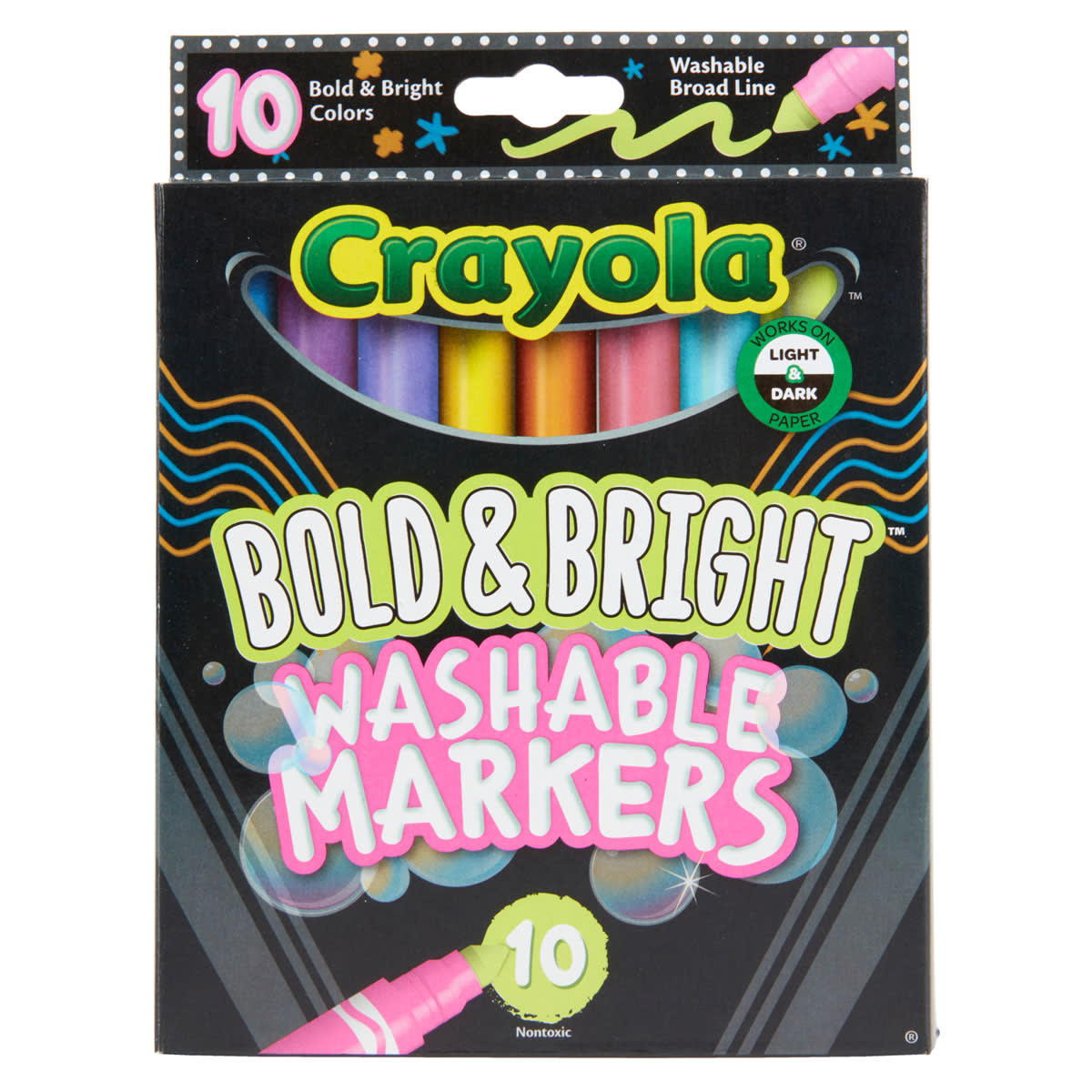 Crayola Bold Bright Washable Broad Line Markers 10 count