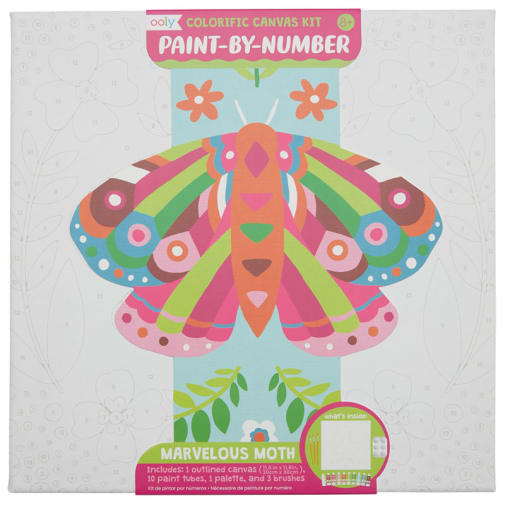 Colorific Canvas Paint-by-Number Kit - Marvelous Moth