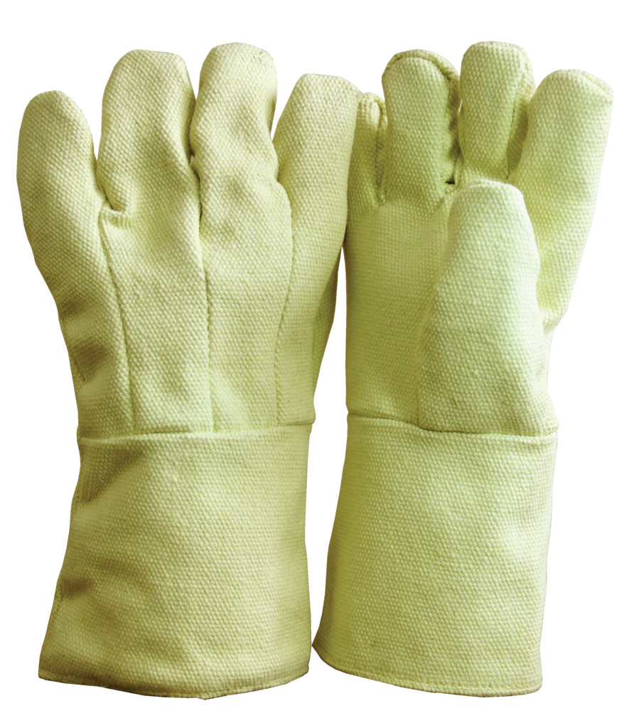 14" High Heat Five Finger Gloves: 22 oz. Para Aramid Blend, , large image number 0