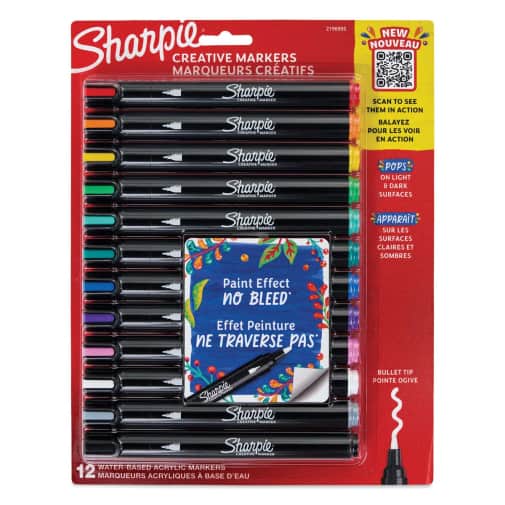Sharpie Creative Markers Water Based Acrylic Bullet Tip (set of 12)