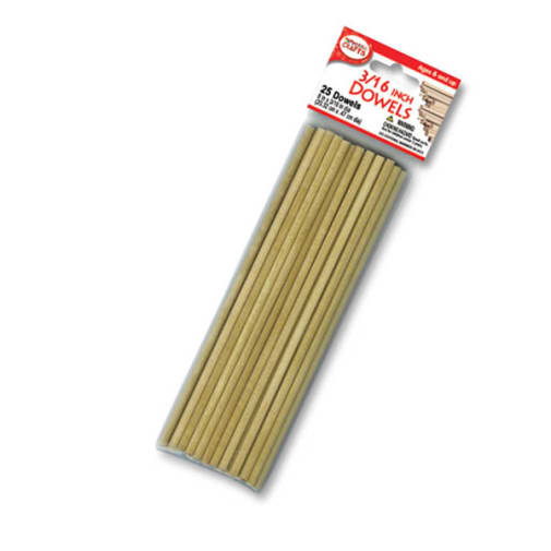 Wooden 3/16" Dowels (25 pieces)