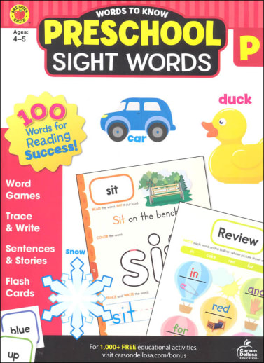 Words to Know Sight Words - Preschool
