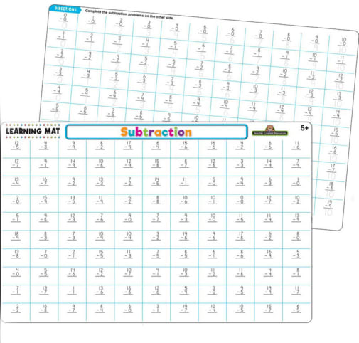Subtraction Learning Mat