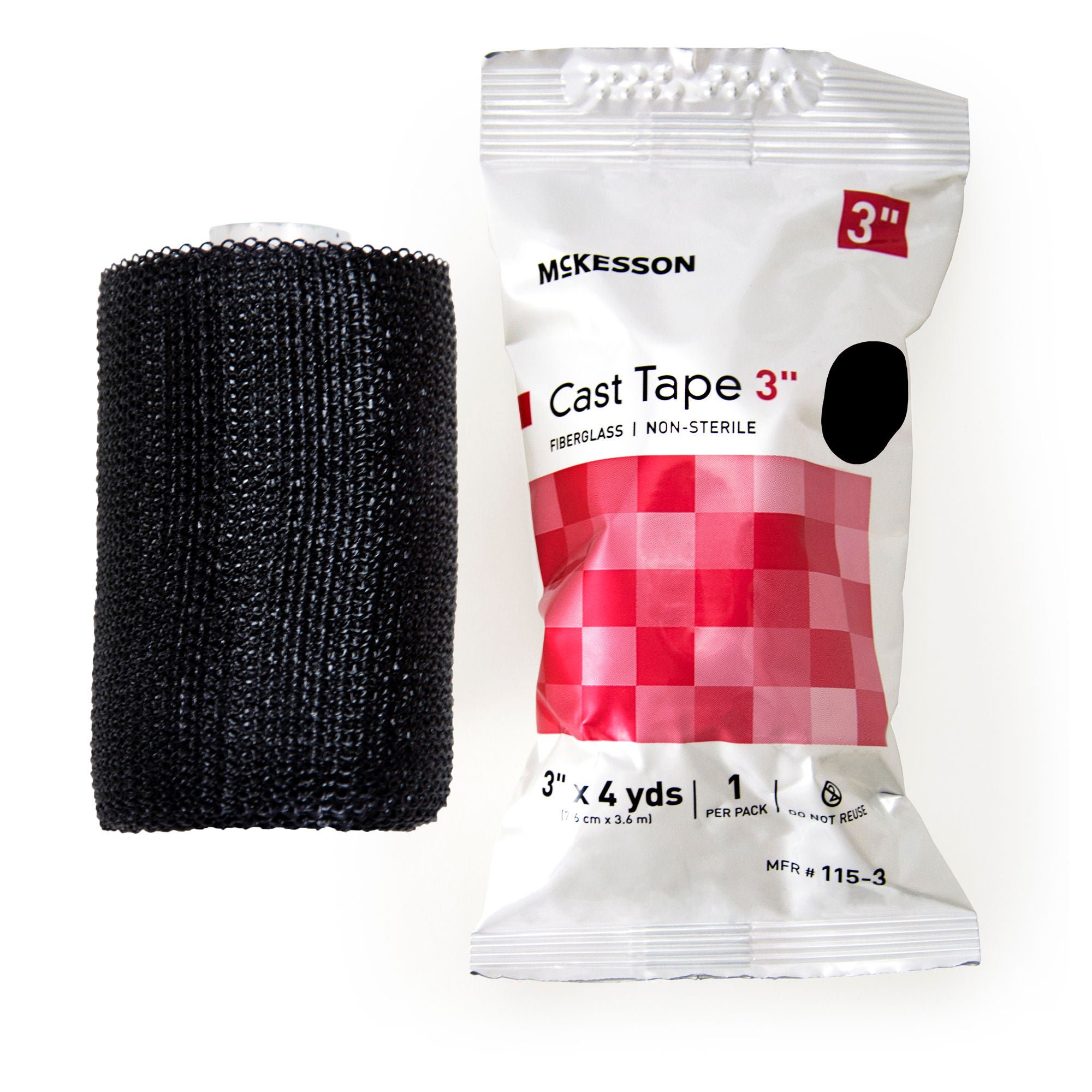 McKesson Black Cast Tape, 3 Inch x 4 Yard MK 733691