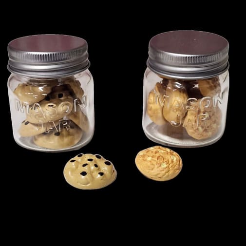 Oleson's Mercantile Store Stock 18" Doll Food, Chocolate Chip & Oat Cookies in Glass Jars