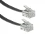 RJ11 Straight Modular Telephone Cable, Silver, 50ft, 6P/4C