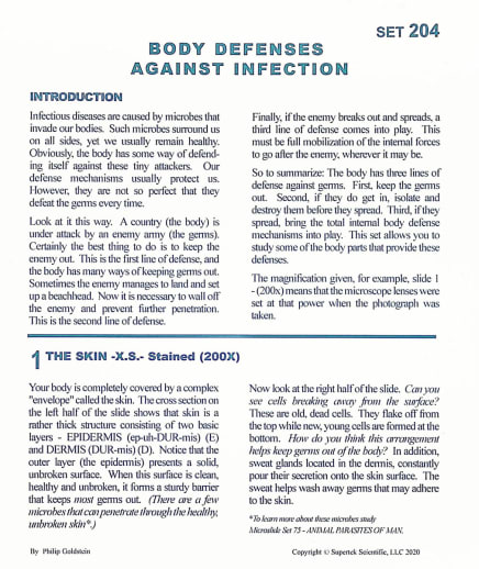 Body Defenses / Infection Microslide Set