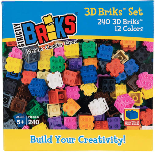 3D Briks Set (240 Briks & 12 Colors)