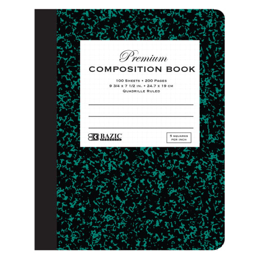 Composition Book Quad-Ruled 5/1" Marble cover