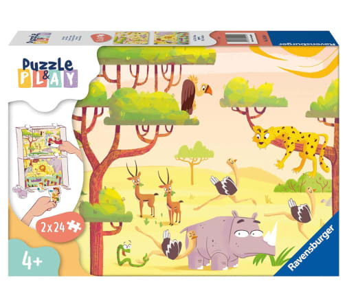 Ravensburger Puzzle & Play: Safari Time Childrens Puzzle (2 x 24 piece)