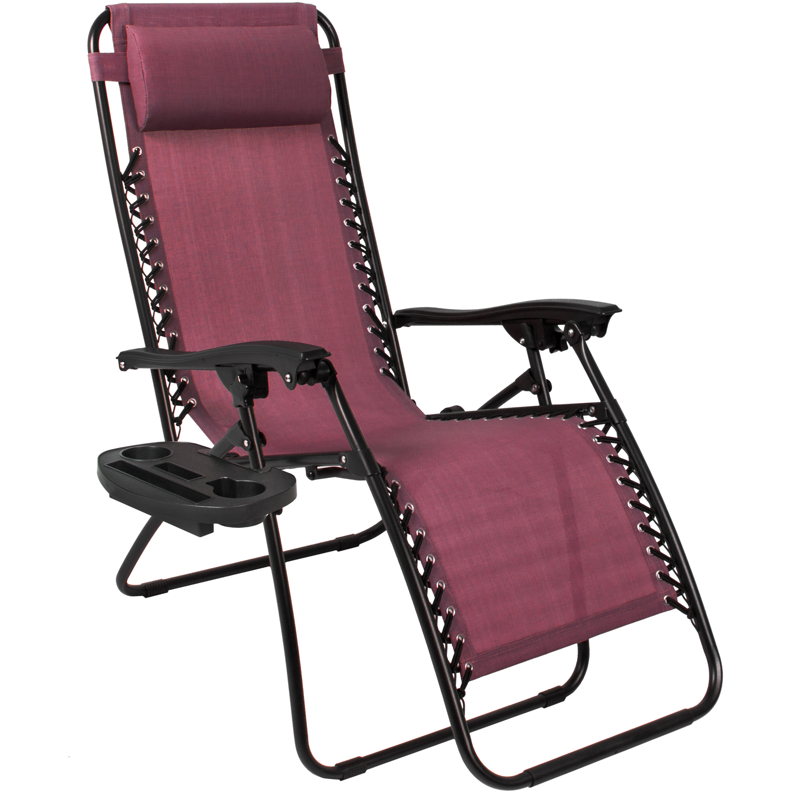 Set Of 2 Zero Gravity Chairs - Burgundy