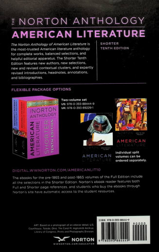 thumbnail image 2 of The Norton Anthology Of American Literature (Ninth Edition) - Very Good Condition 2 of 6