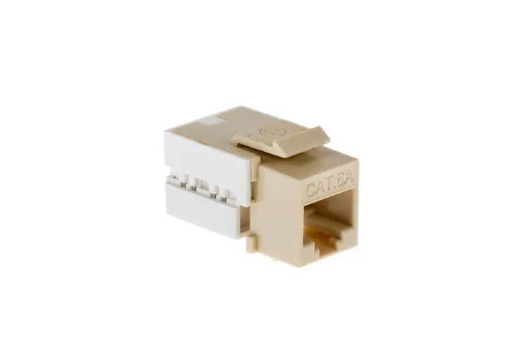Cat6A RJ45 110 Type Keystone Jack, Ivory