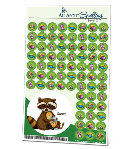 All About Spelling Level 2 Colorful Candy Stickers