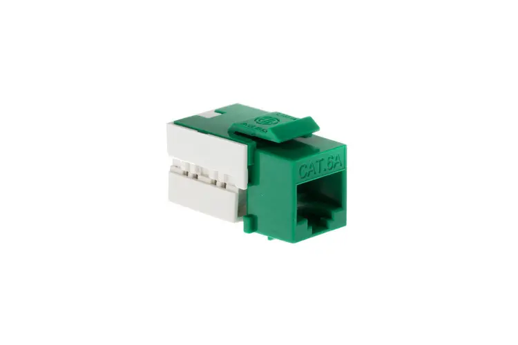 Cat6A RJ45 110 Type Keystone Jack, Green
