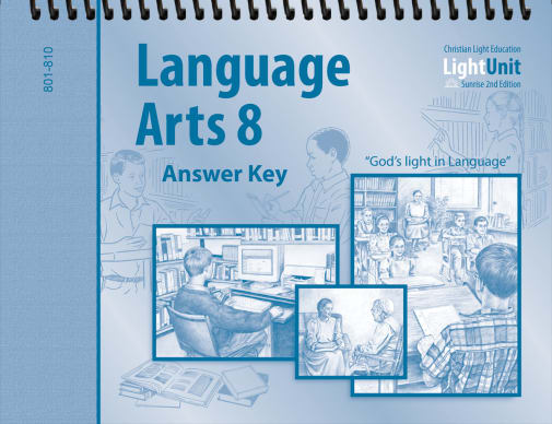 Language Arts LightUnit 801-810 Answer Key Sunrise 2nd Edition