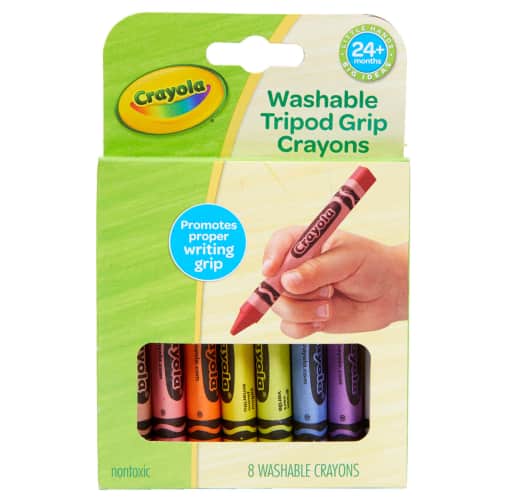 Crayola Washable Tripod Grip Crayons 8 count