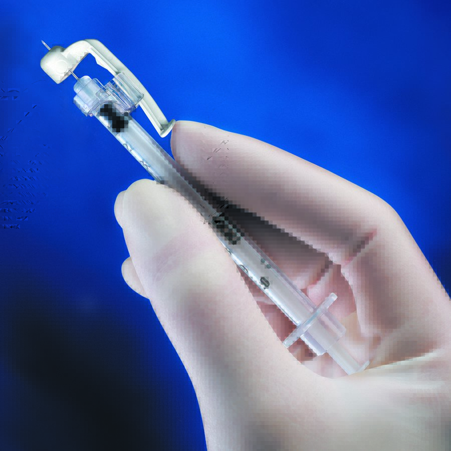 SafetyGlide Insulin Syringe with Needle, 30 Gauge, 5/16 Inch Needle Length MK 491216