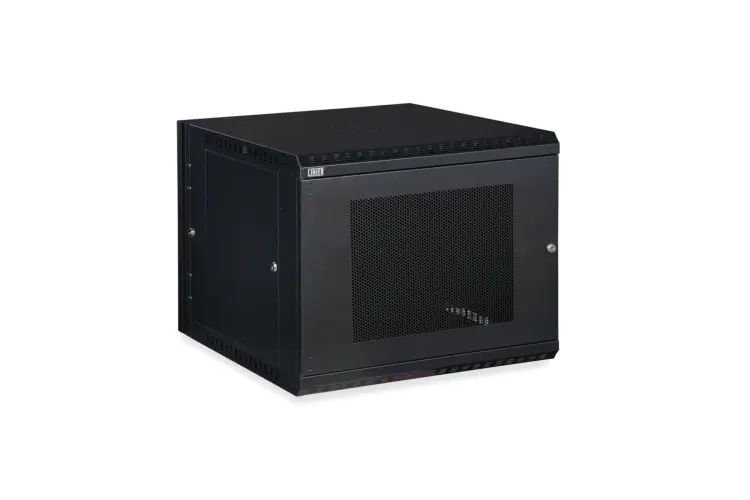 9U LINIER Swing-Out Wall Mount Cabinet - Vented Door