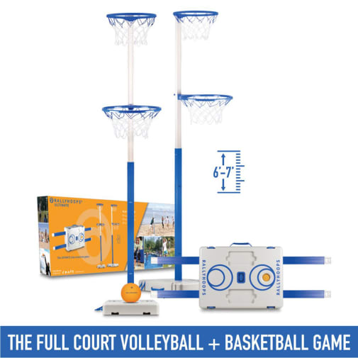 RallyHoops Ultimate Game Set - Volleyball/Basketball