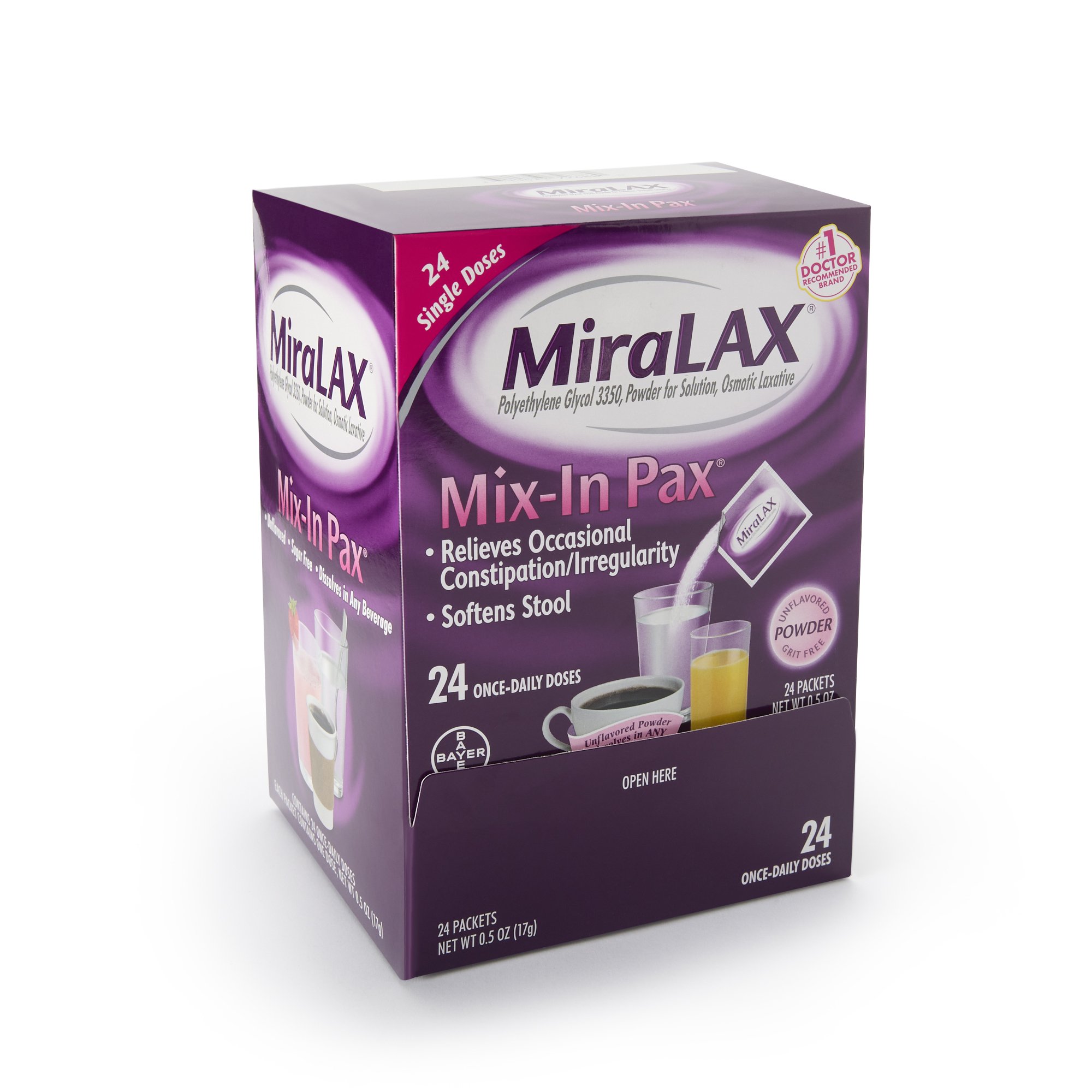 MiraLAX Polyethylene Glycol 3350 Laxative MK 720751