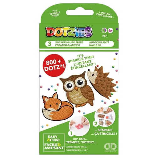 Dotzies 3 Stickers Multi Pack - Forest Friends (Beginner)