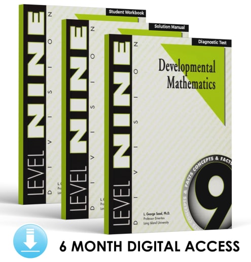 Developmental Math: Level 9 E-Book Set | Division: Concepts and Facts (6 Month Access)