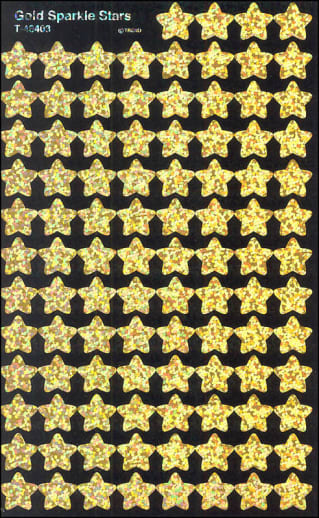 All About Spelling Level 2 Stickers: Gold Sparkle Stars