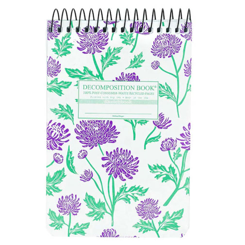 Chrysanthemums Topbound Pocket Sized Decomposition Book College-Ruled (6" x 4")