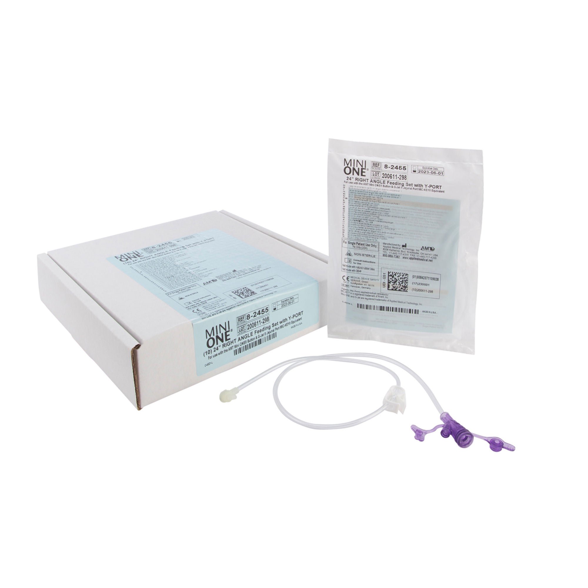 Mini ONE Right Angle Connector with Y-Port, 24 Inch, Purple MK 730858