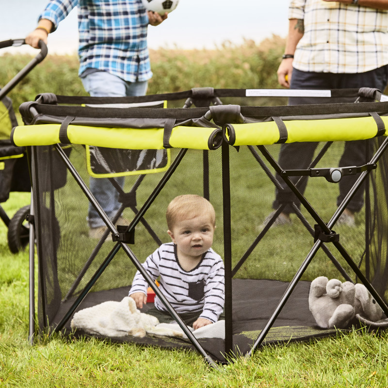 Play-Away™ Portable Playard Deluxe (Adventurer) Lifestyle Photo Play-Away™ Portable Playard Deluxe (Adventurer) Lifestyle Photo