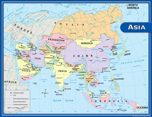 Asia Map Chart