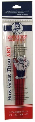 How Great Thou Art Deluxe Sable 4 Brush Set (sizes 1, 3, 5, 8)