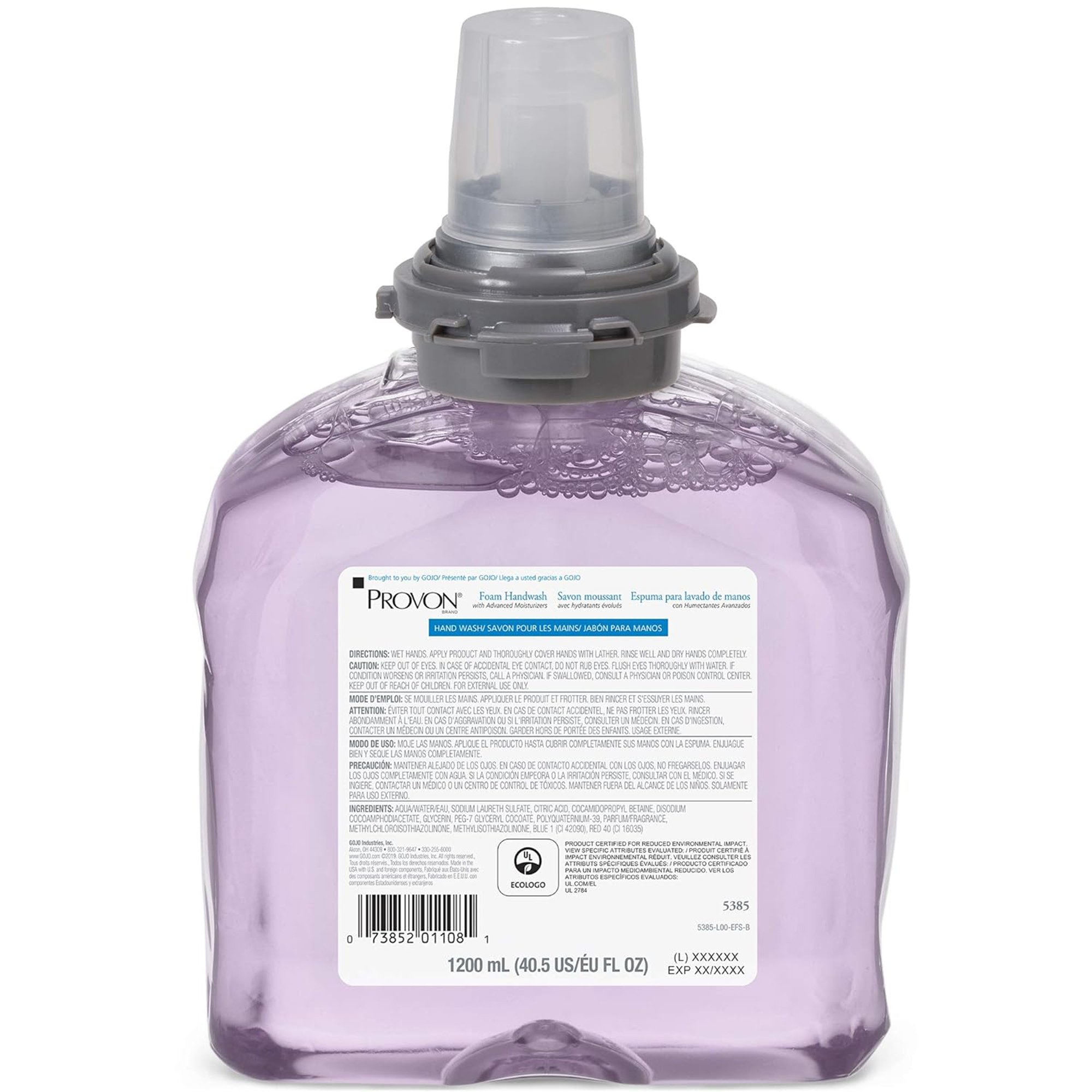 GOJO Provon Foaming Handwash, 1,200 mL Dispenser, Refill Bottle, Cranberry Scent MK 582874