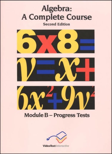 Algebra Module B Progress Tests