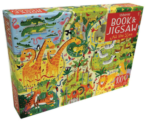 Book & Jigsaw Puzzle: At the Zoo (100 pieces)