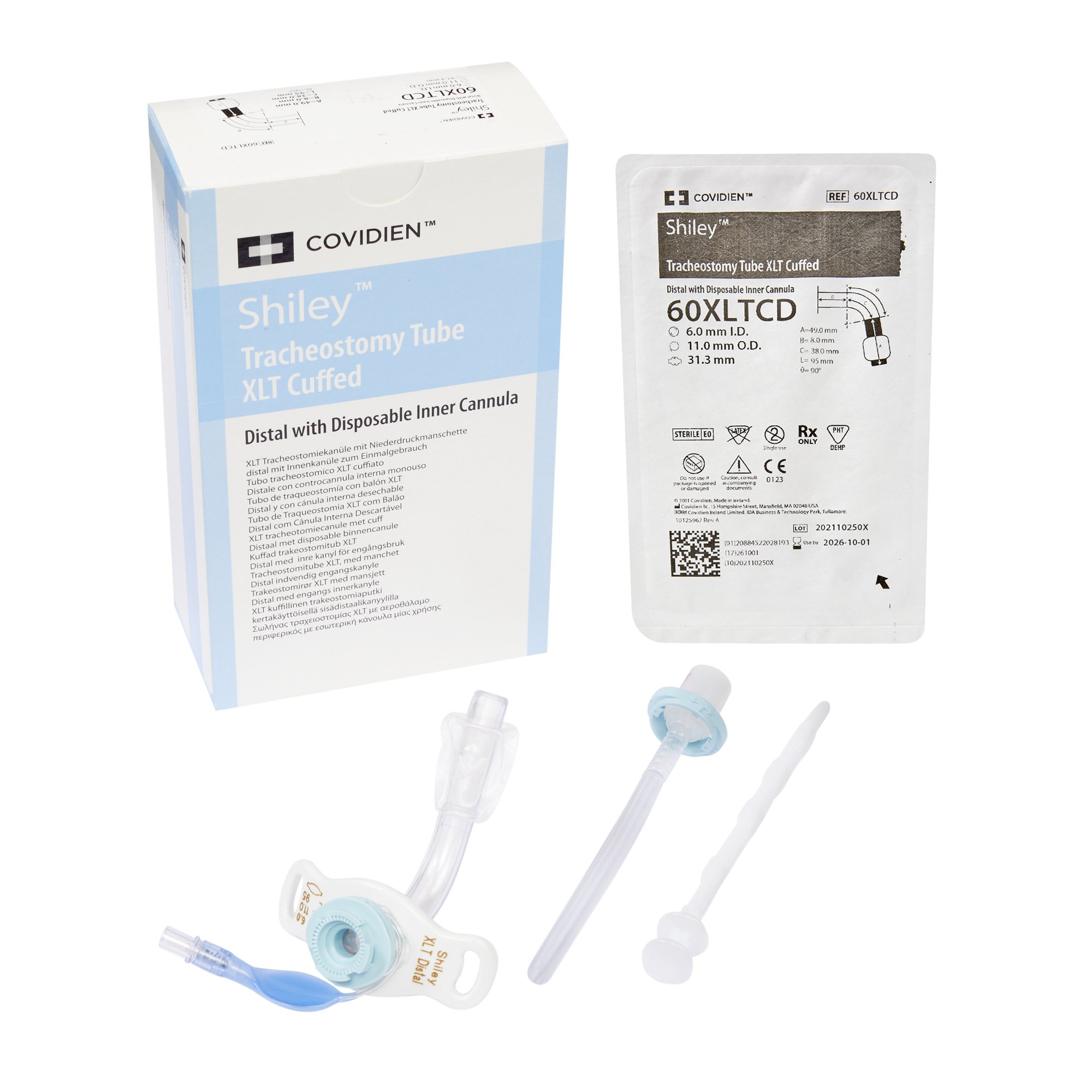 Shiley XLT Tracheostomy Tube, Size 6 MK 539853