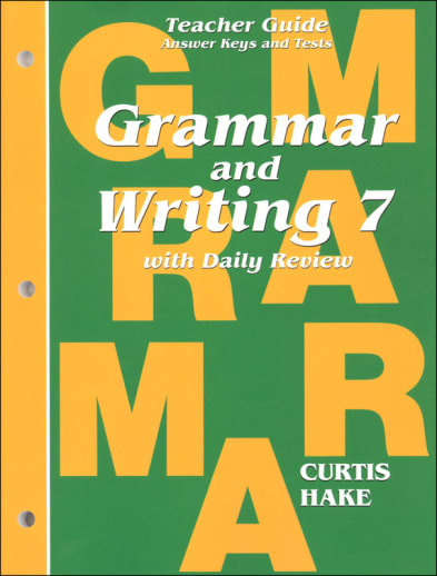 Grammar & Writing 7 Teacher Guide: School Edition