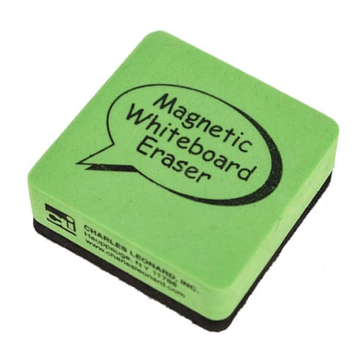 Magnetic Whiteboard Eraser - Lime Green/Black