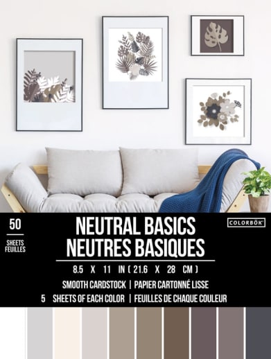 Smooth Cardstock Paper Pad 8.5" x 11" - Neutral Basics