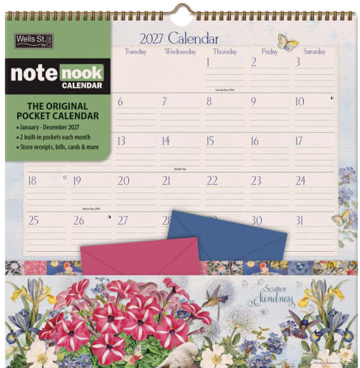 Botanical Gardens 2027 Note Nook Wall Calendar