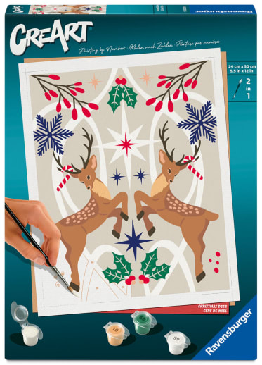 Ravensburger CreArt Paint by Number: Christmas Deer (10x12)