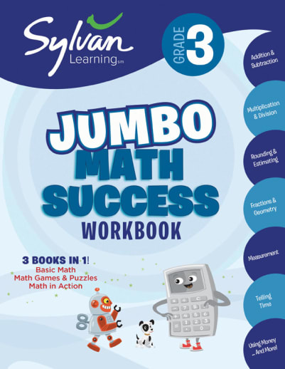 Sylvan Learning 3rd Grade Jumbo Math Success Workbook