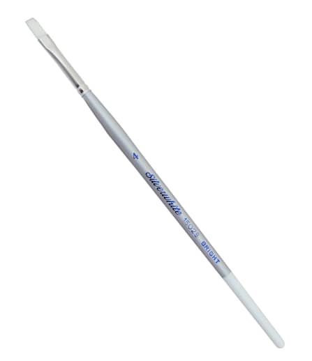 Silverwhite Synthetic Short Handle Bright 4 Paint Brush