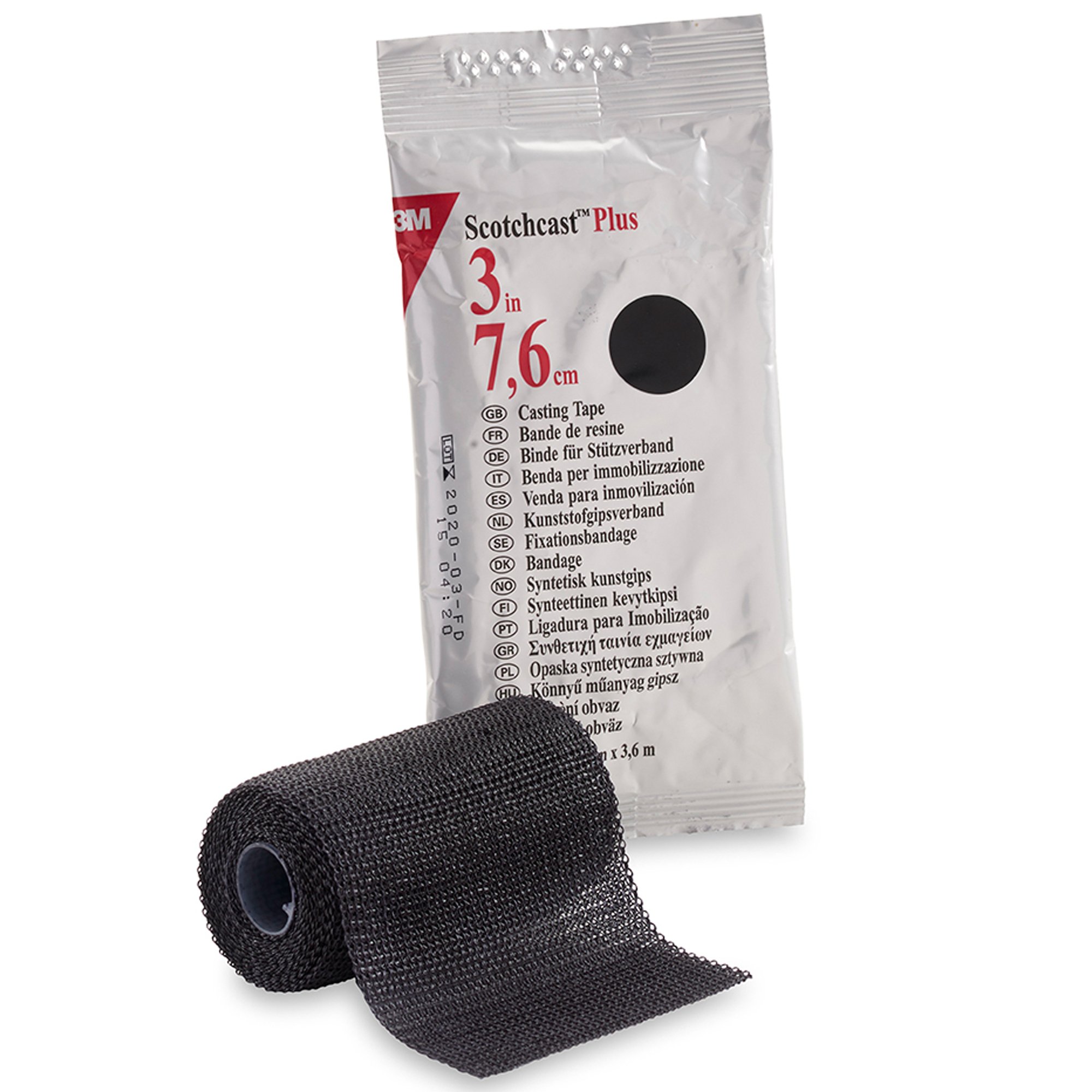 3M Scotchcast Plus Black Cast Tape, 3 Inch x 4 Yard MK 201253