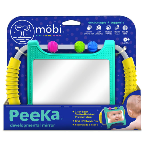 Mobi Peeka Baby Developmental Mirror with Textured Silicone Handles