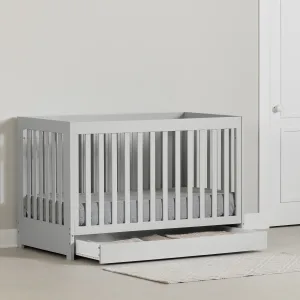 Crib with Drawer and Toddler Rail