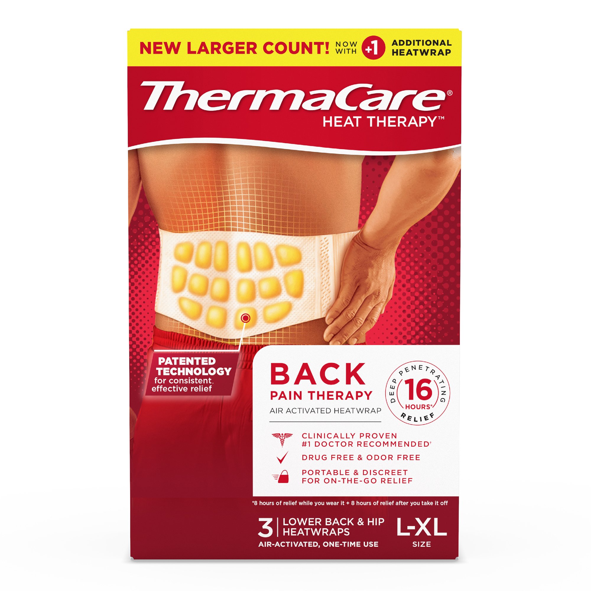 ThermaCare Back Pain Therapy Heatwraps L-XL MK 1242367